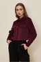 Velvet Blouse with Button Detail 46238