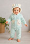 Unisex Baby Hooded Zippered Double Tracksuit Set - 2