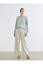 Esvab • Modern & Distinctive Zero Roba Collar Stone-Embellished Women's Knitwear Sweater - 3