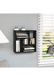 Wall Shelf Black 45.1x16x45.1 cm Engineered Wood