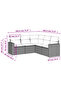 5 Piece Garden Sofa Set with Cushions Beige Poly Rattan - 2