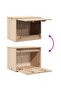 Wall Cabinet 45x30x35 cm Solid Pinewood - 7