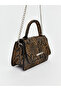 Women's Shoulder Bag with Mixed Chain Detail - 2