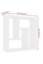 Wall Shelf White 45.1x16x45.1 cm Engineered Wood - 5