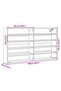Vitrine Cabinet Black 100x15x58 cm Engineered Wood - 3