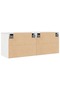 Wall Cabinets 2 pcs White 45x30x35 cm Solid Pinewood - 7