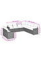 9 Piece Garden Sofa Set with Cushions Beige Poly Rattan - 2