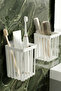 2-Piece Set Adhesive Bathroom Hair Brush Comb Organizer Toothbrush Holder Multi-Purpose Kitchen Wall Shelf - 2