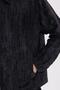Men's Relax Fit Comfortable Cut Ribbed Zipper Lined Pocket College Black Coat Jacket - 4