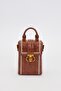 Coffee Rectangular Shaped Handbag