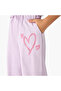 Heart Print Joggers with Drawstring Closure - 4