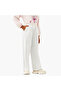 Solid Track Pants with Drawstring Closure and Pockets - 2