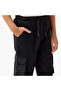Solid Cargo Joggers with Drawstring Closure and Pockets - 4