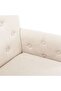 Dining Chairs with Armrests 2 pcs Beige Fabric - 6