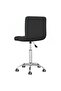 Swivel Dining Chair Black Fabric - 4