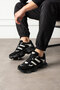 Unisex Black Daily High Sole Sports Shoe