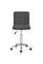Swivel Dining Chair Dark Grey Fabric - 4