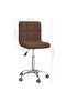 Swivel Dining Chair Brown Fabric - 8