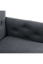 Dining Chair with Armrests Grey Fabric - 5
