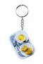 - Pınar 2572 9957 Handmade Lemon Tea and Croissant Themed Tray Keychain - 4