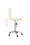 Swivel Dining Chair Cream Fabric - 5