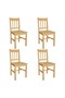 Dining Chairs 4 pcs Pinewood