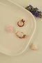 Mini Butterfly Detailed Zircon Stone Hoop Earrings – 9 mm Rose Gold - 8
