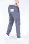 Men's Light Gray Cargo Pocket Pockets Elastic Waist Stretch Fabric Cargo Pocket Trousers - 3