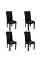Dining Chair Artificial Leather Black Set of 4