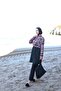 Aseel Women's Fully Covered Patterned Hijab Swimsuit Set of 4 with Bonnet and Bag - 5