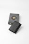 Genuine Leather Unisex Wallet with Hidden Magnet Detail - 13708 - Black - 4