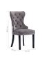 Dining Chairs 6 pcs Grey Velvet - 3