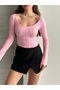بدلة نسائية من قماش المودال بأكمام شق وظهر مكشوف - 5