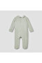 Pintuck Closed Feet Sleepsuit with Long Sleeves - 2