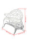 Garden Bench 100 cm Cast Aluminium White - 3