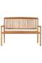 Stacking Garden Bench with Cushion 128.5 cm Solid Teak Wood - 2