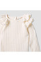 Textured Sweater with Long Sleeves and Ruffle Detail - 3