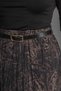 Women's Winter Brown Skirt with Elastic Waist and Belt Lined Midi Skirt Stylish Daily Comfortable 6852 - 2
