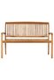 Stacking Garden Bench with Cushion 128.5 cm Solid Teak Wood - 2