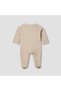 Crew Neck Sleepsuit with Animal Embroidery - Cotton Blend - Long Sleeves - 2