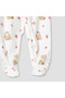 Animal Print Fleece Sleepsuit with Long Sleeves - 4