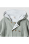 Textured Hooded Romper with Long Sleeves - 3