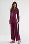 Modal Textured Zippered Collar High Waist Wide Leg Two Piece Set Berşan Collection - 2