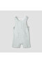 Solid T-shirt and Dungaree Set - 2