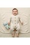 Cotton Round Neck Long Sleeves Sleepsuit with Knit Texture - 2