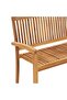 Stacking Garden Bench with Cushion 128.5 cm Solid Teak Wood - 6