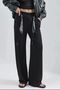 Modal Textured Belt Detailed High Waist Straight Leg Knitted Trousers Berşan Collection