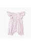 Striped Romper with Ruffle Sleeves - 2
