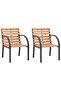 Garden Chairs 2 pcs Solid Wood Fir