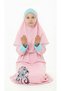 Girls' Prayer Dress Floral Patterned Hijab Prayer Dress